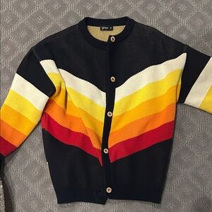 Vibrant Chevron Striped Cardigan